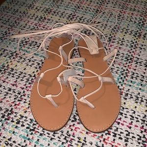 NWT Madewell Boardwalk lace-up sandals size 8.5